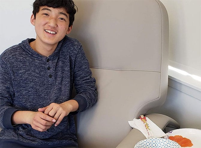 Alton, age 15, has been treated for salmon, milk, eggs, peanuts, and tree nuts allergies.