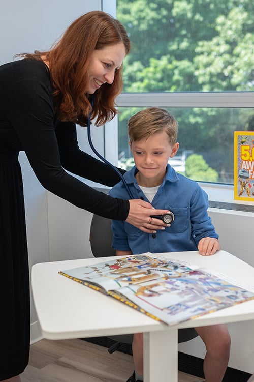 doctor Treyster with patient